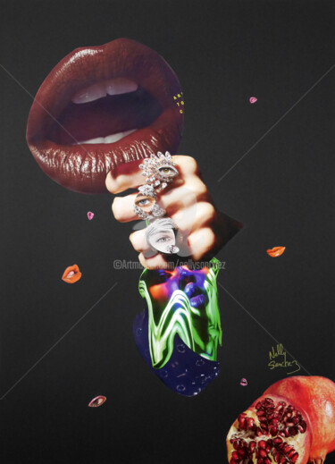Cannibalisme conjugal Collages intitulée "Cannibalisme conjug…" par Nelly Sanchez, Œuvre d'art originale, Collages