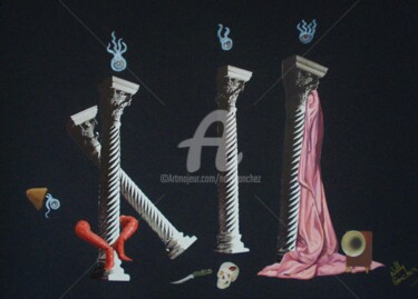 Dans la trame Collages intitulée "Dans la trame" par Nelly Sanchez, Œuvre d'art originale, Collages