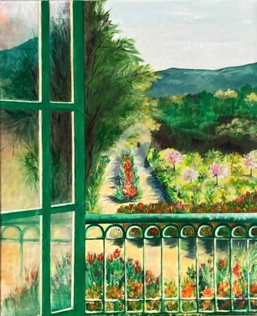 Peinture intitulée "Jardin d été" par Nelly Sandrin, Œuvre d'art originale, Acrylique