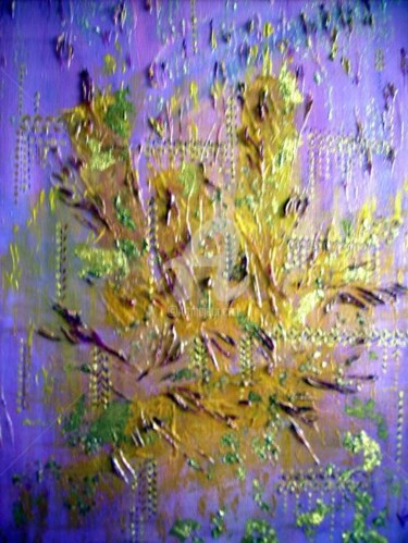 Painting titled "abstrait" by Nelly Sandrin, Original Artwork