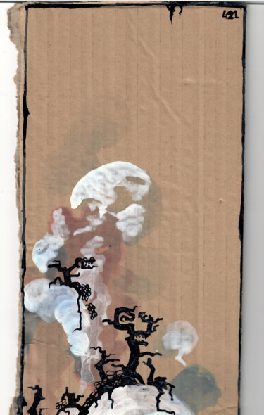 Peinture intitulée "Méchant Brouillard…" par Nelson Canelle, Œuvre d'art originale, Gouache