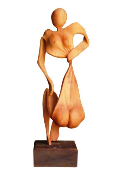 Sculpture intitulée "a-prisao-do-ventre.…" par Nelson Moratto, Œuvre d'art originale, Bois