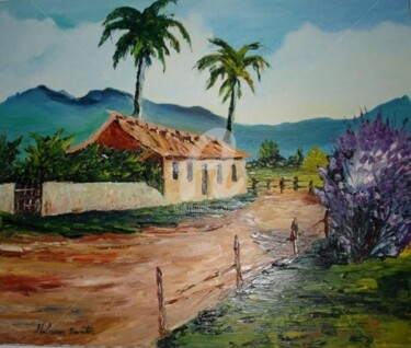 Malerei mit dem Titel "Quinta Brazileira" von Nelson Santos, Original-Kunstwerk