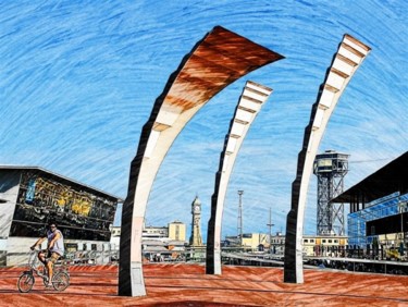 Fotografía titulada "Plaza de la Odisea" por Nelson Souto, Obra de arte original