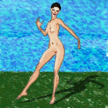 Arte digital titulada "El cuerpo femenino" por Nelson Souto, Obra de arte original, Pintura Digital