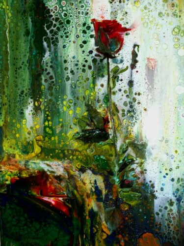 Pittura intitolato "ROSE" da Nelu Gradeanu, Opera d'arte originale, Acrilico
