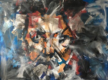 Painting titled "Мужской портрет" by Igor Nelubovich, Original Artwork, Acrylic