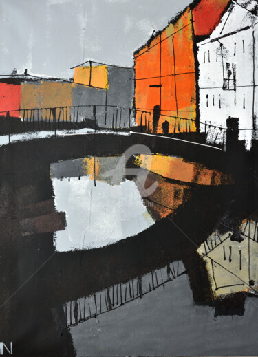 Картина под названием "Сенной мост" - Igor Nelubovich, Подлинное произведение искусства, Акрил