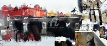 Картина под названием "Anichkov bridge" - Igor Nelubovich, Подлинное произведение искусства, Масло