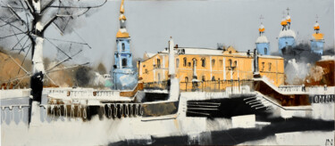 Картина под названием "Никольский Собор" - Igor Nelubovich, Подлинное произведение искусства, Масло