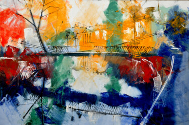 Картина под названием "Bridge" - Igor Nelubovich, Подлинное произведение искусства, Масло
