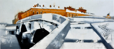 Картина под названием "Прачечный мост2" - Igor Nelubovich, Подлинное произведение искусства, Масло