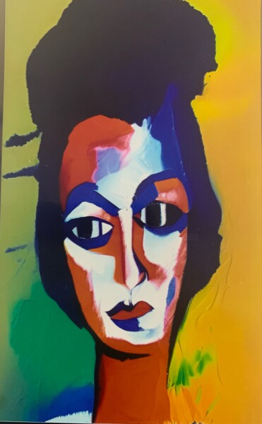 Arte digitale intitolato "Gesichts-Feld 1" da Nema Seidel, Opera d'arte originale, Pittura digitale