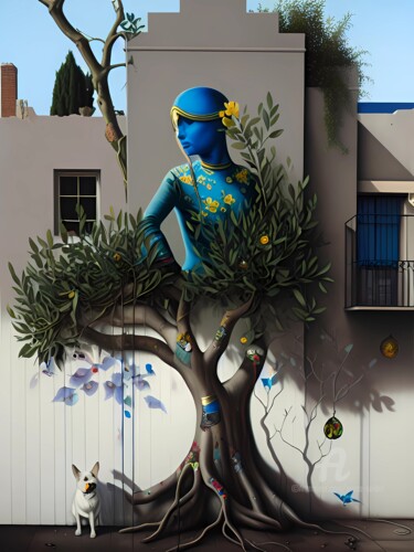 数字艺术 标题为“Rooted in Peace 10” 由Nema Seidel, 原创艺术品, 数字油画