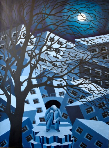 Картина под названием "Одиночество (Loneli…" - Владимир Двизов, Подлинное произведение искусства, Масло