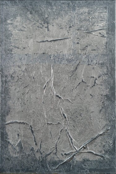 Peinture intitulée "Argentum Laminam" par Nemanja Nikolic, Œuvre d'art originale, Acrylique Monté sur Châssis en bois