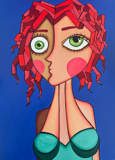 Painting titled "Origami" by Nemesis Seoane, Original Artwork, Acrylic