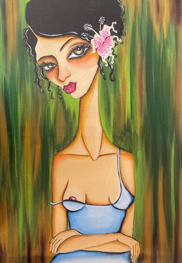 Schilderij getiteld "The Sensual Woman" door Nemesis Seoane, Origineel Kunstwerk, Acryl