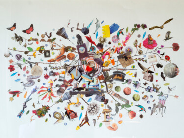 Collages intitolato "Designed Chaos" da Dysfunctional Brain Works, Opera d'arte originale, Carta
