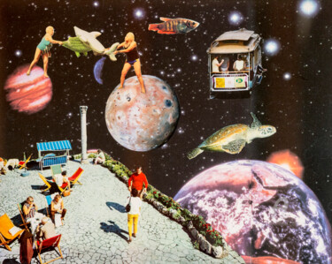 Collages intitulée "Top View" par Dysfunctional Brain Works, Œuvre d'art originale, Découpages