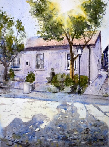 Painting titled "Home Of Poet Djura…" by Nenad Kojić, Original Artwork, Watercolor