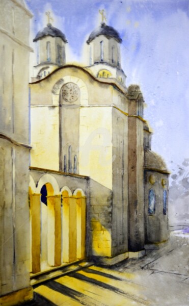Painting titled "Light - Svetlost" by Nenad Kojić, Original Artwork, Watercolor