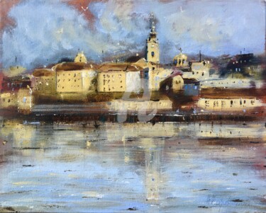 Painting titled "Sunny old Belgrade…" by Nenad Kojić, Original Artwork, Acrylic