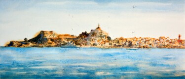 Painting titled "Corfu island Kerkyr…" by Nenad Kojić, Original Artwork, Watercolor