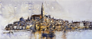 Painting titled "Rovinj Istra Hrvats…" by Nenad Kojić, Original Artwork, Watercolor