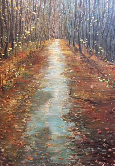 Malerei mit dem Titel "Herbst" von Nenad Selestrin, Original-Kunstwerk, Acryl