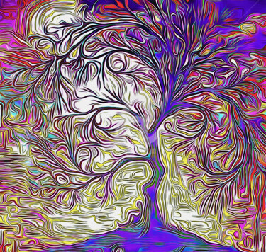 Digital Arts titled "Tree ompressum" by Nenad Vasic Kiklop99, Original Artwork, Digital Painting