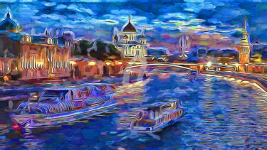 Digital Arts titled "Moscow brus paint" by Nenad Vasic Kiklop99, Original Artwork, Digital Painting