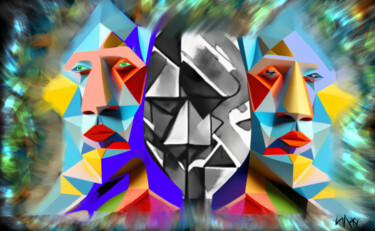 Arts numériques intitulée "I.A" par Neo Kinetic Artis, Œuvre d'art originale, Peinture numérique
