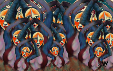 Painting titled "Dimensions" by Neo Kinetic Artis, Original Artwork, Digital Painting