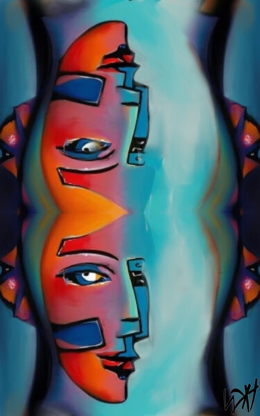 Картина под названием "Astral" - Neo Kinetic Artis, Подлинное произведение искусства, Масло
