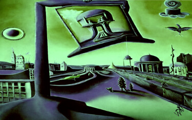 Pittura intitolato "Vision nocturne" da Neo Kinetic Artis, Opera d'arte originale, Acrilico