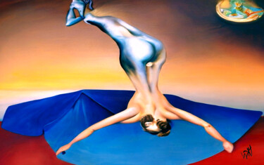 Painting titled "Sirène" by Neo Kinetic Artis, Original Artwork, Oil