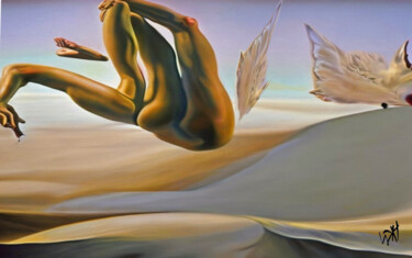 Pintura titulada "Ange déchu" por Neo Kinetic Artis, Obra de arte original, Acrílico