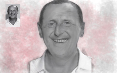 Dibujo titulada "Bourvil" por Neo Kinetic Artis, Obra de arte original, Trabajo Digital 2D