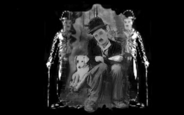 Dessin intitulée "Charlot Chaplin" par Neo Kinetic Artis, Œuvre d'art originale, Travail numérique 2D
