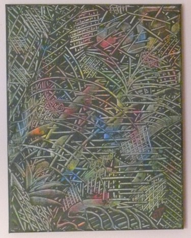 Painting titled "Prison végétale bis" by Nephidell, Original Artwork
