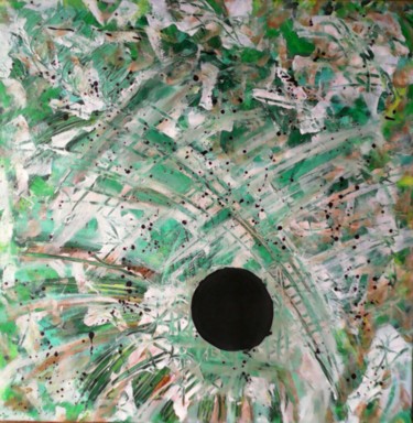 Painting titled "trou noir ...." by Nephidell, Original Artwork, Acrylic