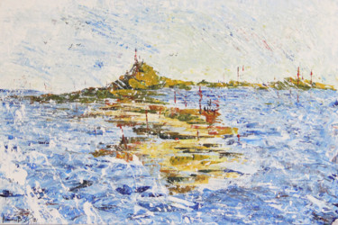 Painting titled "Island" by Dmitrii Nepostaev, Original Artwork, Acrylic