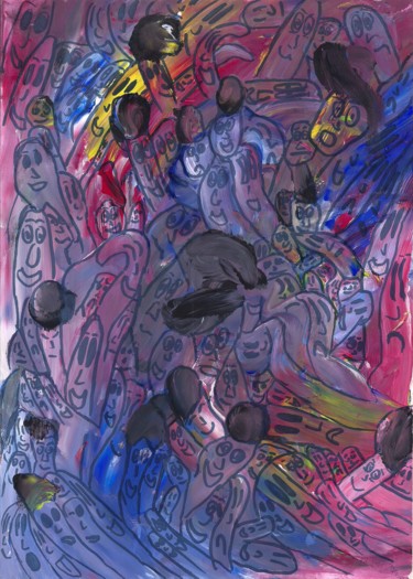 Dessin intitulée "Street Art Singulie…" par Neptune, Œuvre d'art originale, Autre
