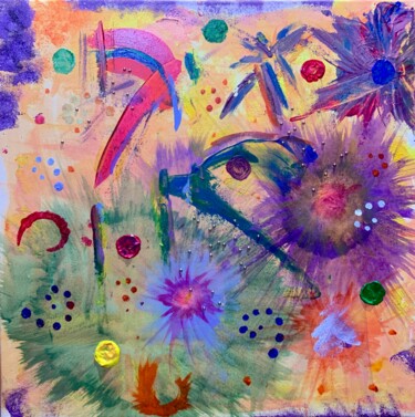 Картина под названием "Supernova" - Nerea Cañizo, Подлинное произведение искусства, Акрил