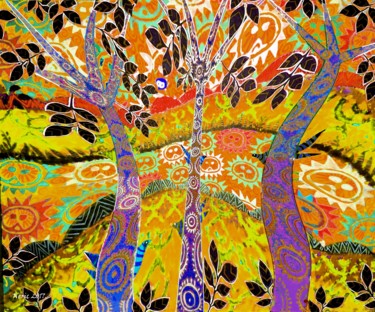 Malerei mit dem Titel "siruma-y-rio-kakait…" von Nilson Eric Gonzalez Castro, Original-Kunstwerk, Acryl