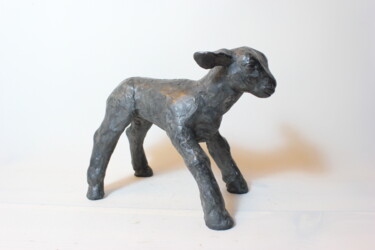 Sculpture intitulée "Lamb" par Nerijus Kisielius, Œuvre d'art originale, Bronze