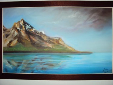 Painting titled "flotingmontain.jpg" by Nescham Me, Original Artwork