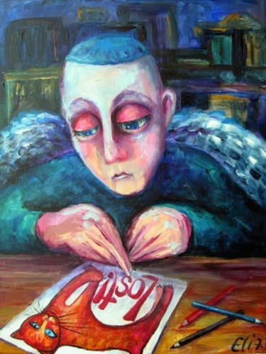 Картина под названием "PLEEEASE..." - Nesis Elisheva (Eli7), Подлинное произведение искусства, Акрил