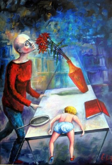 Painting titled "TO MOVE" by Nesis Elisheva (Eli7), Original Artwork, Acrylic